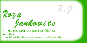 roza jankovits business card